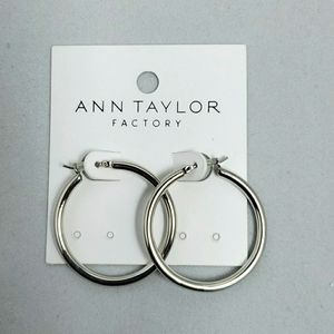 Ann Taylor silver hoop earrings